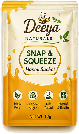 Snap and Squeeze honey sachet, cream pack