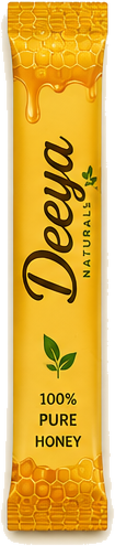 Honey stick sachet, gold